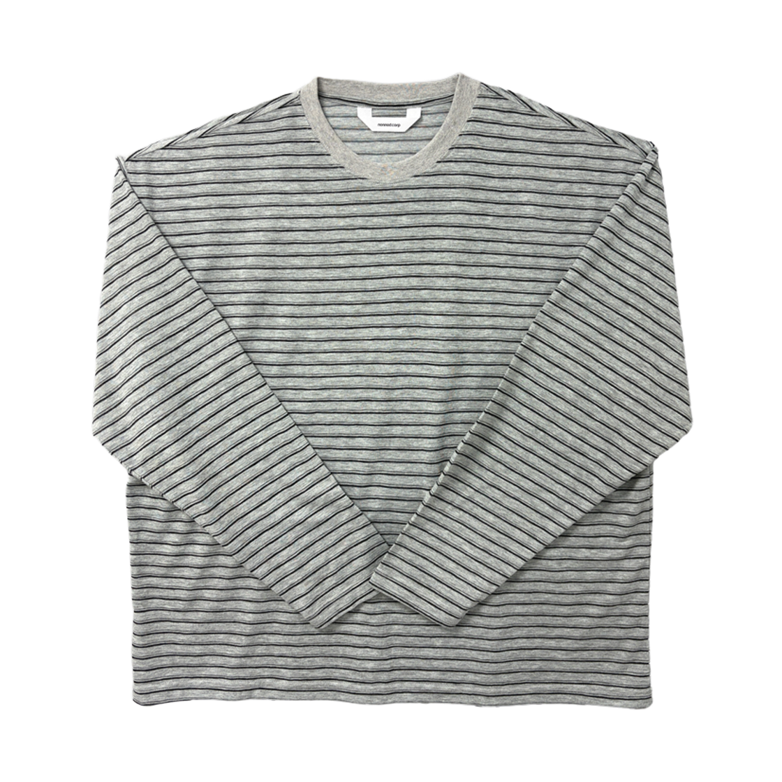 nnd.k.126 Nonnod Sheer Long Sleeve Grey Stripe