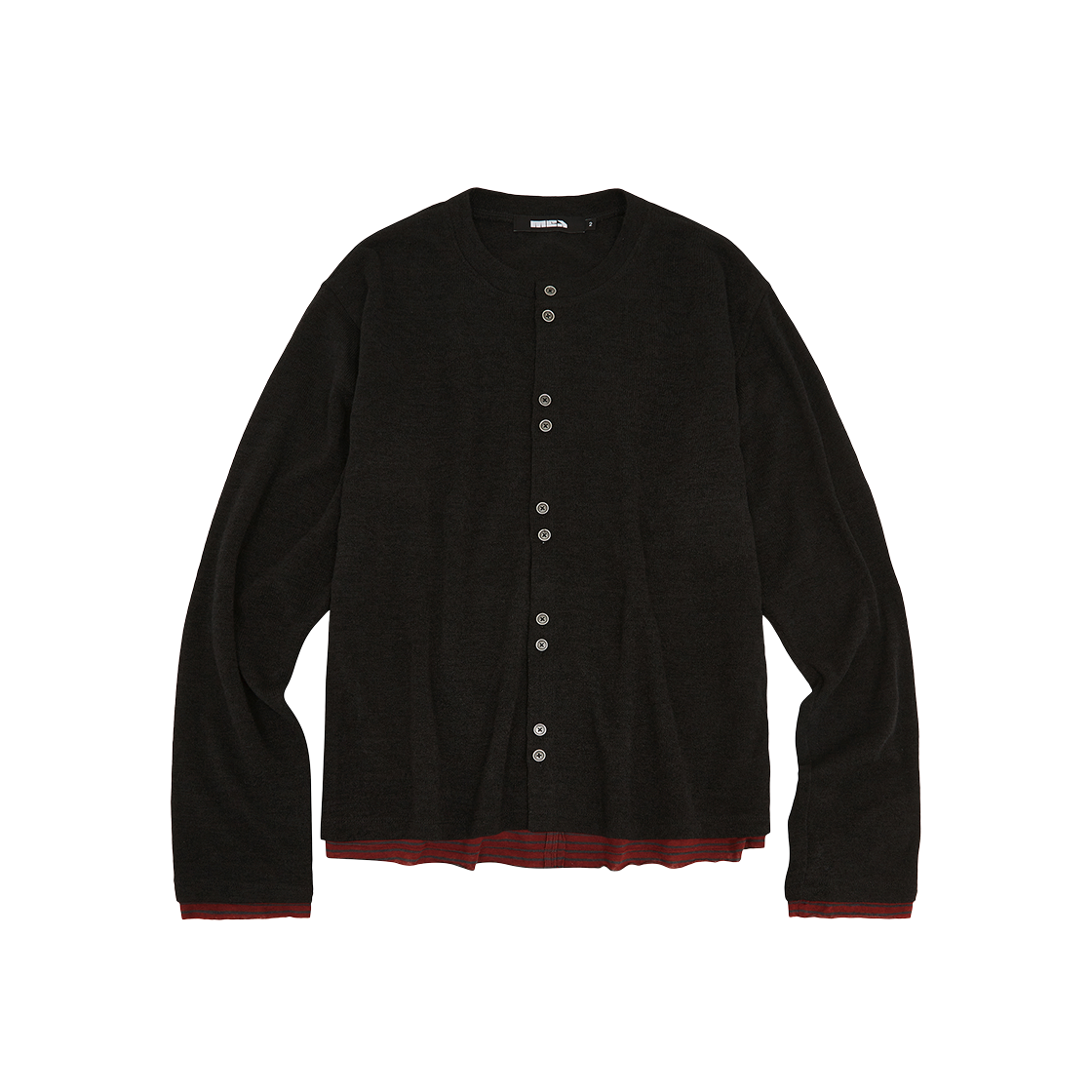 메아 가디건 레이어드 롱 슬리브 블랙(Mea Cardigan Layered L/S Black)