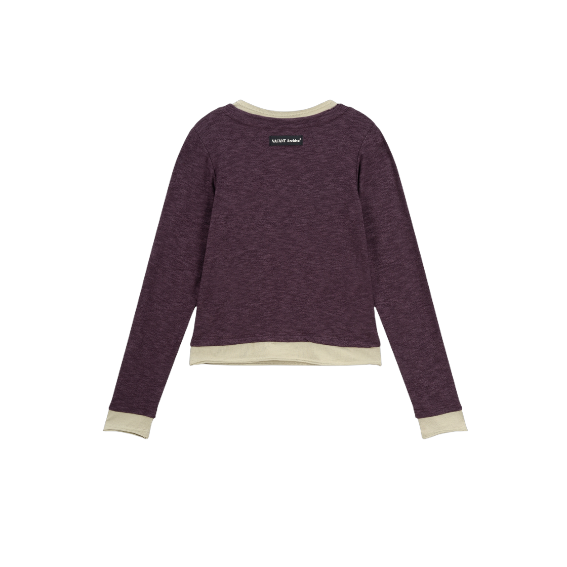 베이컨트 아카이브 (여성) 헤이든 브이넥 레이어드 롱슬리브 퍼플(Vacant Archive (Women) Hayden V-Neck Layered Long Sleeve Purple) - 2