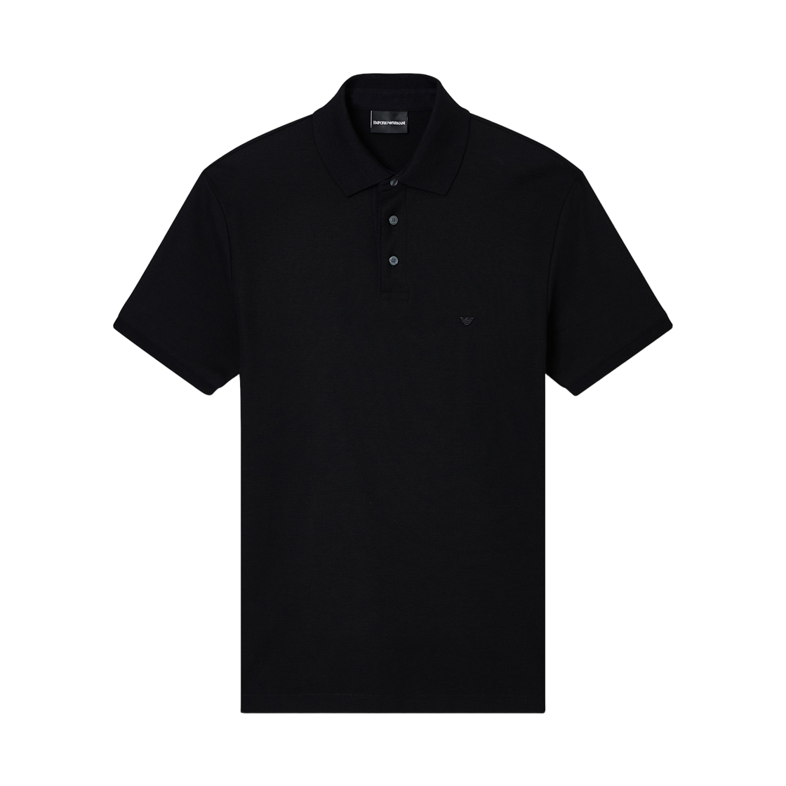 EM005251AF10497UC001 Emporio Armani Regular Fit Pique Polo Shirt Black