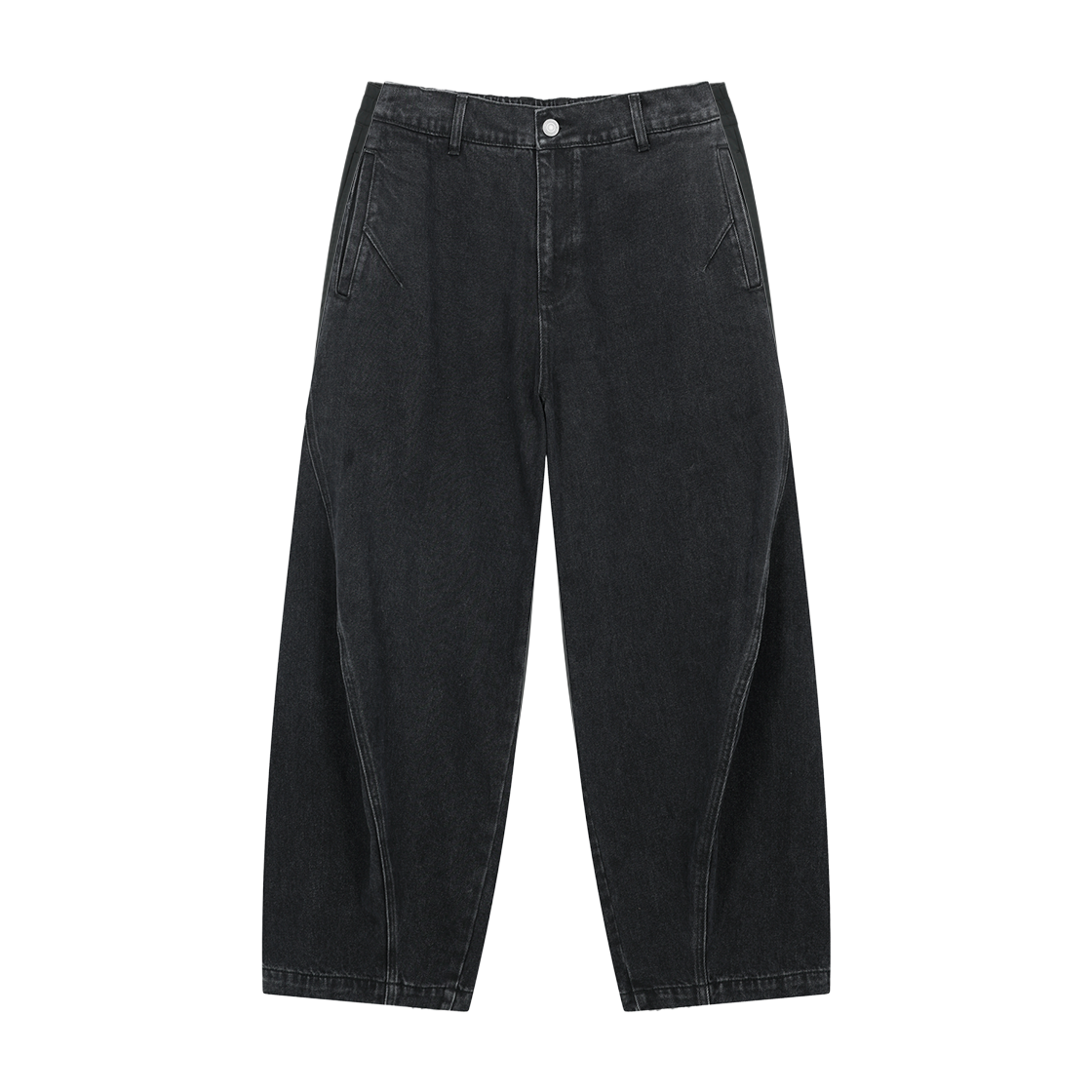 ZI5PT533BK ZIOSONGZIO Twisted Denim Pants Black