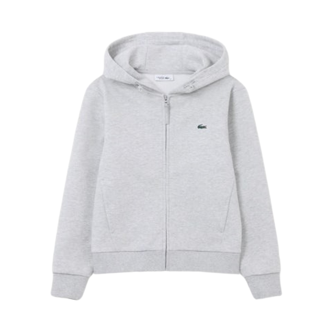 SF609E-56N-CCA (W) Lacoste Technical Hoodie Pull Zip-Up Sweatshirt Melange Grey