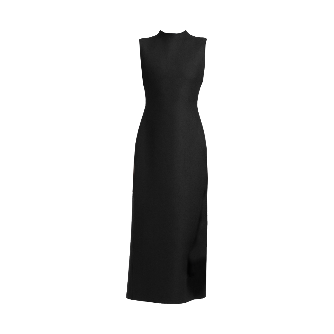 S29DD0088M36132900 (W) Maison Margiela Mock-Neck Virgin Wool Maxi Dress Black