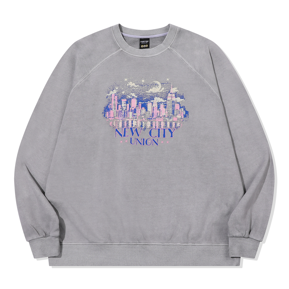 꼼파뇨 뉴 시티 레글런 피그먼트 맨투맨 고스트그레이(CPGN STUDIO New City Raglan Pigment Sweatshirt Ghost Gray)