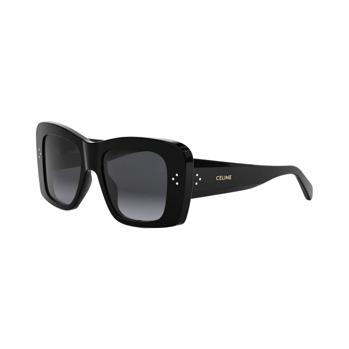 셀린느 3 닷 스퀘어 선글라스 아세테이트 샤이니 블랙 그레이 그래디언트(Celine 3 Dots Square Sunglasses in Acetate Shiny Black Grey Gradient) - 2