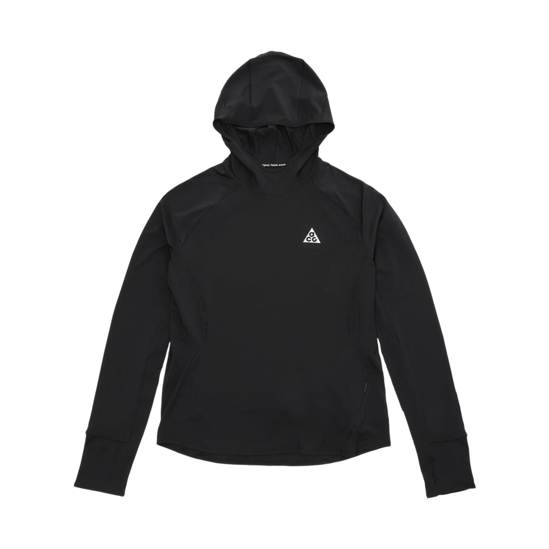 IO9756-010 (W) Nike ACG UV Resistant Hooded Trail Running Mid Layer Top Black Summit White - Asia