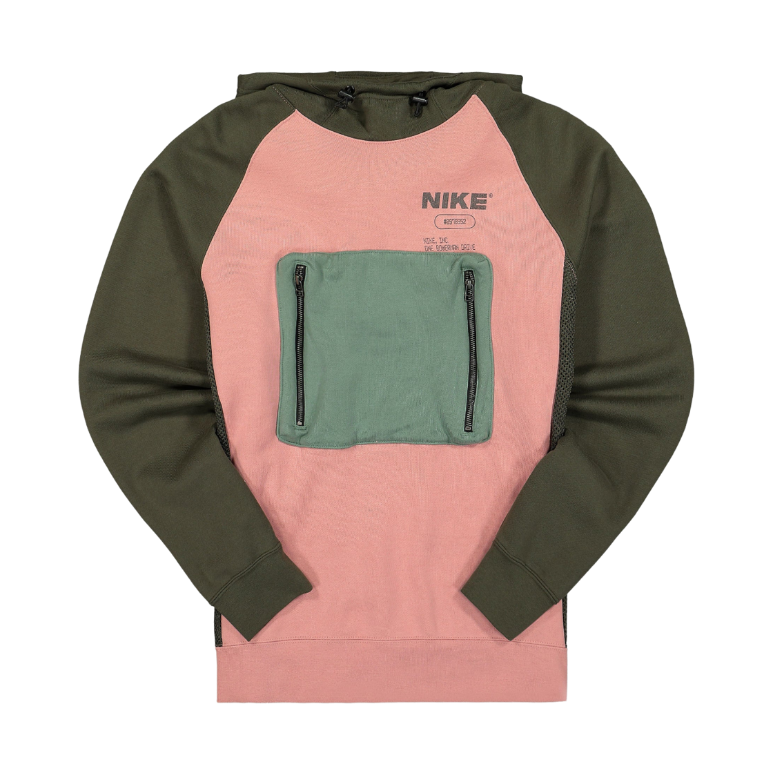 DD5926-685 Nike NSW City Made French Terry Pullover Hoodie Rust Pink Cargo Khaki - Asia