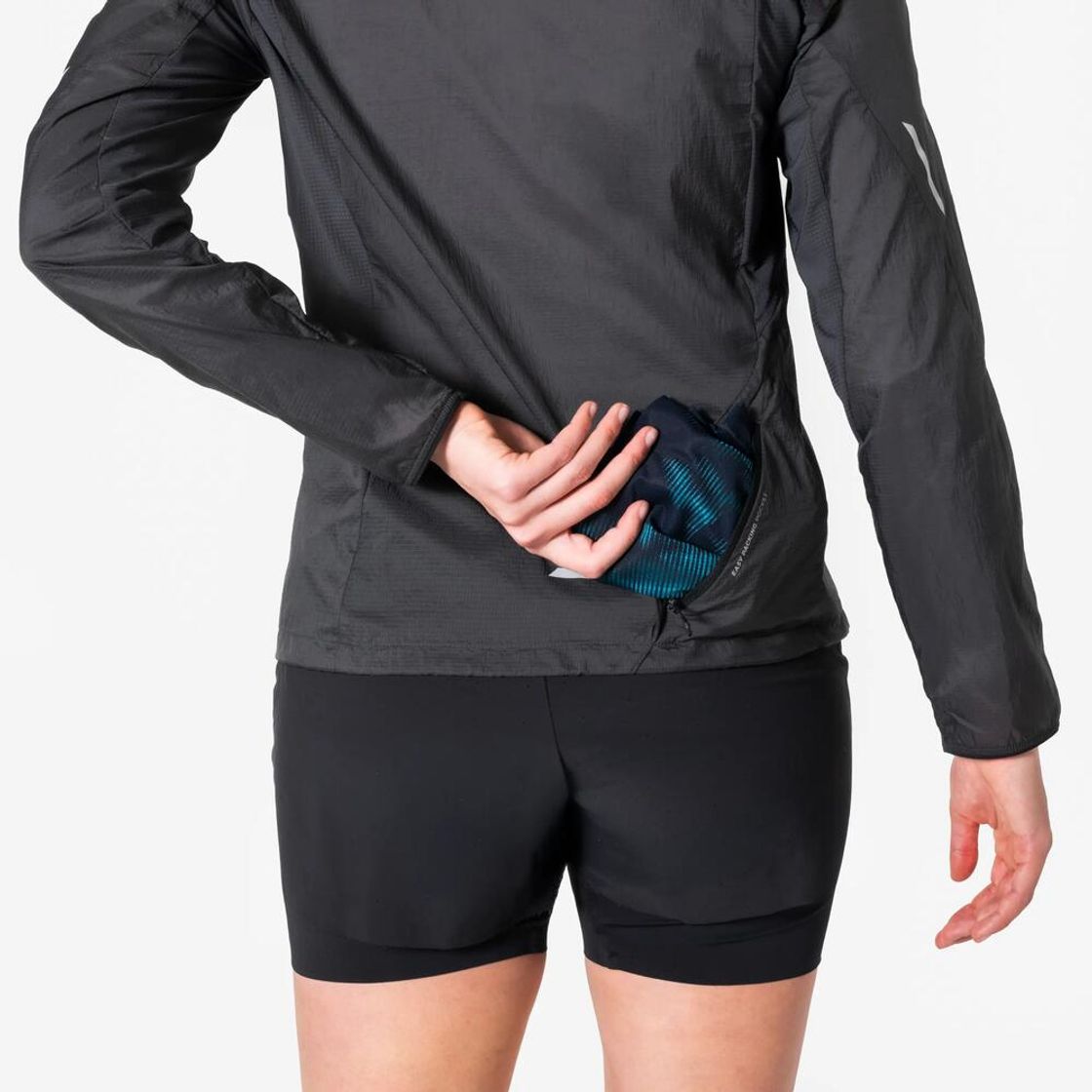 데카트론 여성 울트라라이트 러닝 윈드 자켓 런 500 카본 그레이(Decathlon Women's Ultralight Running Wind Jacket Run 500 Carbon Grey) - 11