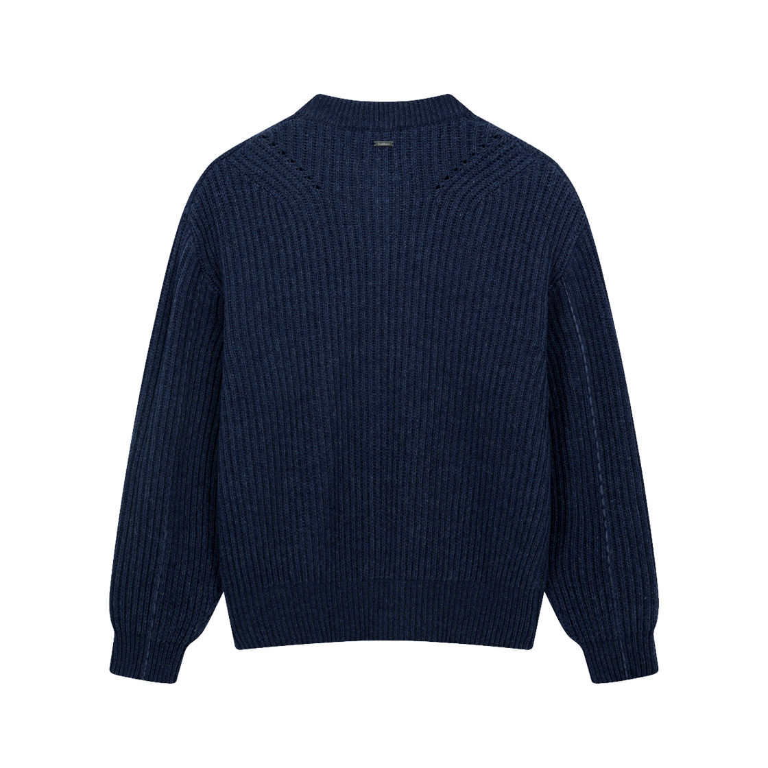지오송지오 셈블런스 리브드 카라리스 가디건 인디고 ZI5KT835IN(ZIOSONGZIO SEMBLANCE Ribbed Collarless Cardigan Indigo) - 2