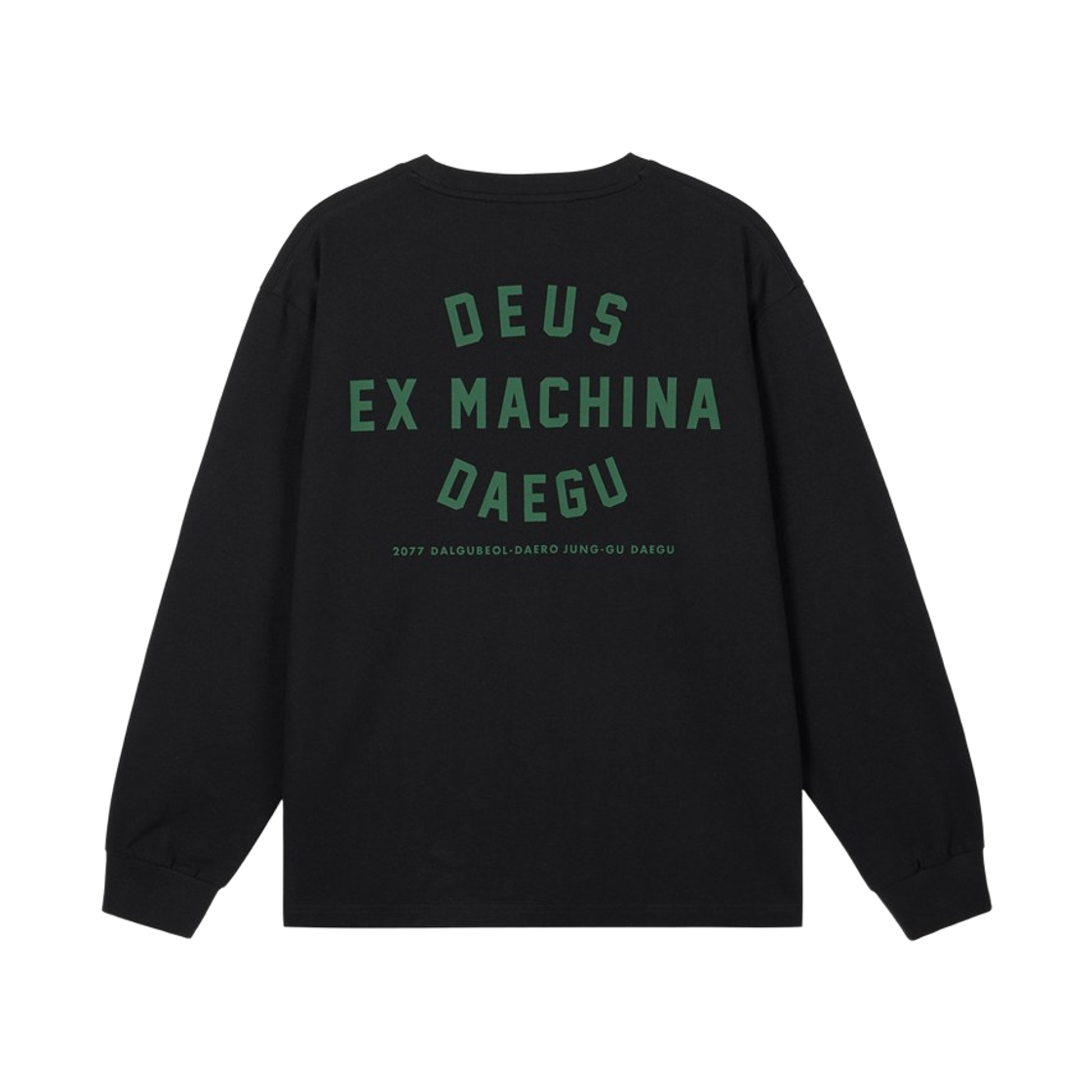 - Deus Ex Machina Daegu College Address L/S T-Shirt Black