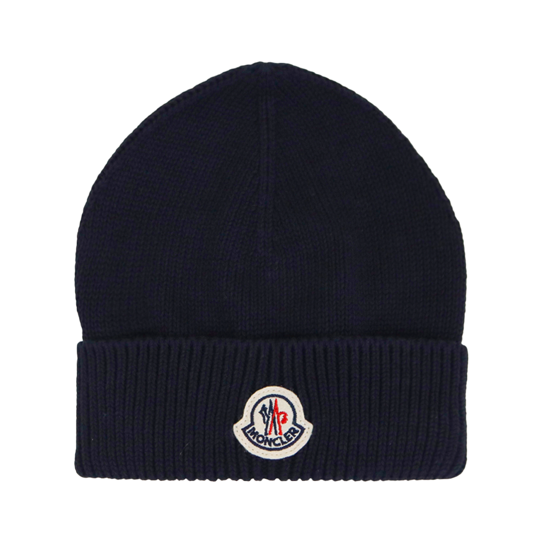 L19513B00006 M2861 742 [20% 쿠폰] (Kids) Moncler Logo Cotton Beanie Navy Blue - 26SS