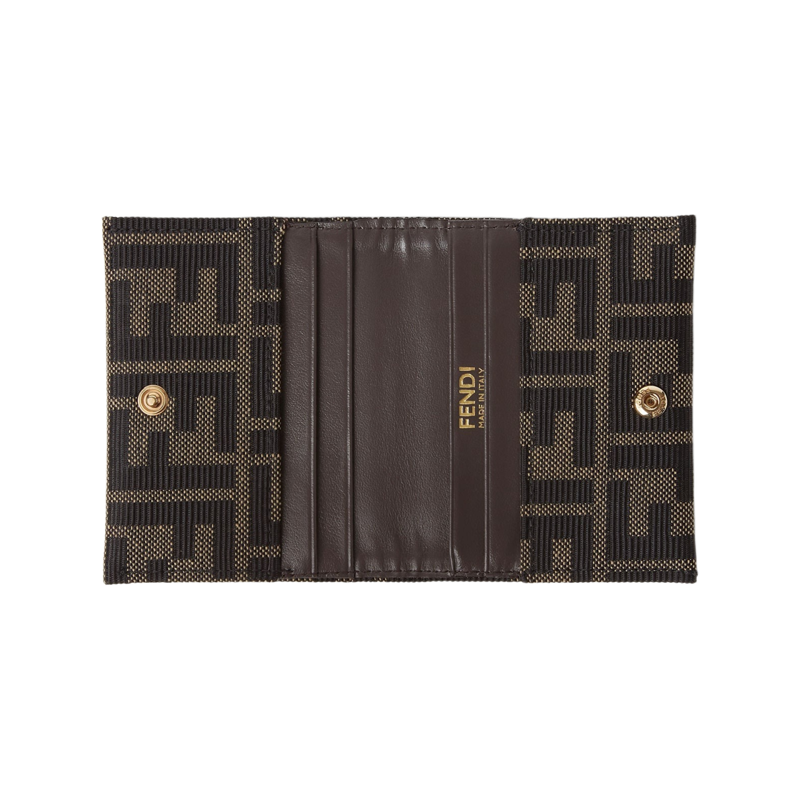 펜디 FF 주카 자카드 카드 케이스 브라운(Fendi FF Zucca Jacquard Card Case Brown) - 2