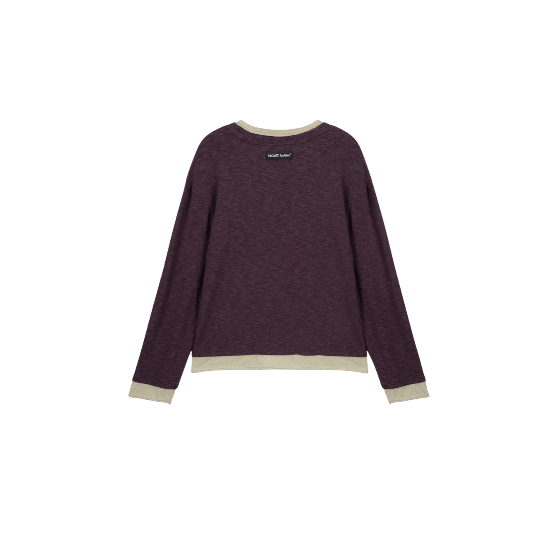 베이컨트 아카이브 (남성) 헤이든 브이넥 레이어드 롱슬리브 퍼플(Vacant Archive (Men) Hayden V-Neck Layered Long Sleeve Purple) - 2