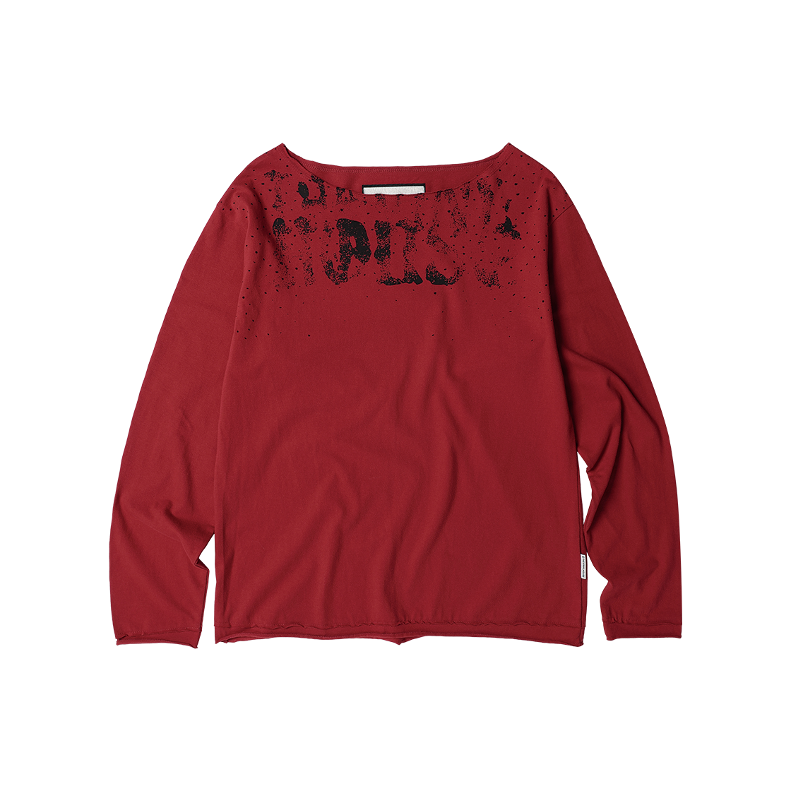 VH2FFFT554ARE Thevinylhouse Loose Fit Unbalance LS Tee Red