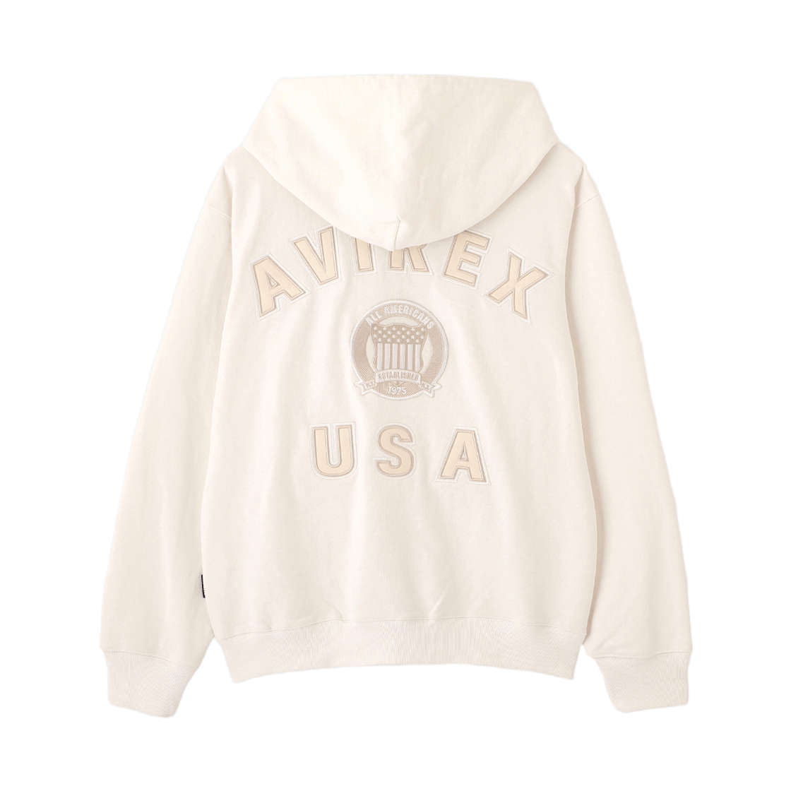 아비렉스 시그니처 바시티 짚업 파카 오프화이트(Avirex Signature Varsity Zip Up Parka Off White)