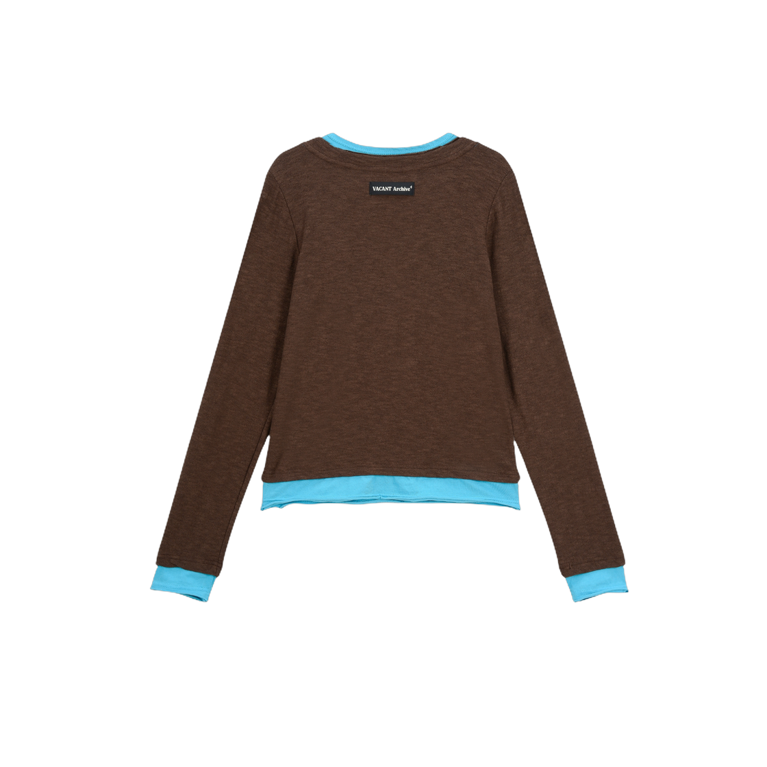 베이컨트 아카이브 (여성) 헤이든 브이넥 레이어드 롱슬리브 브라운(Vacant Archive (Women) Hayden V-Neck Layered Long Sleeve Brown) - 2