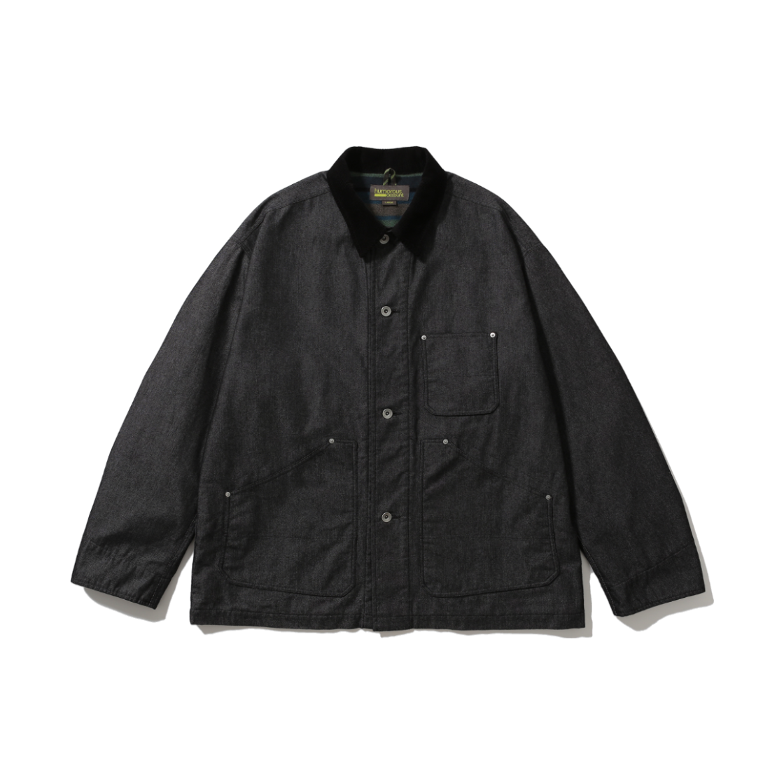 HM26AW-JK01 humorous account Baker Work Jacket Black