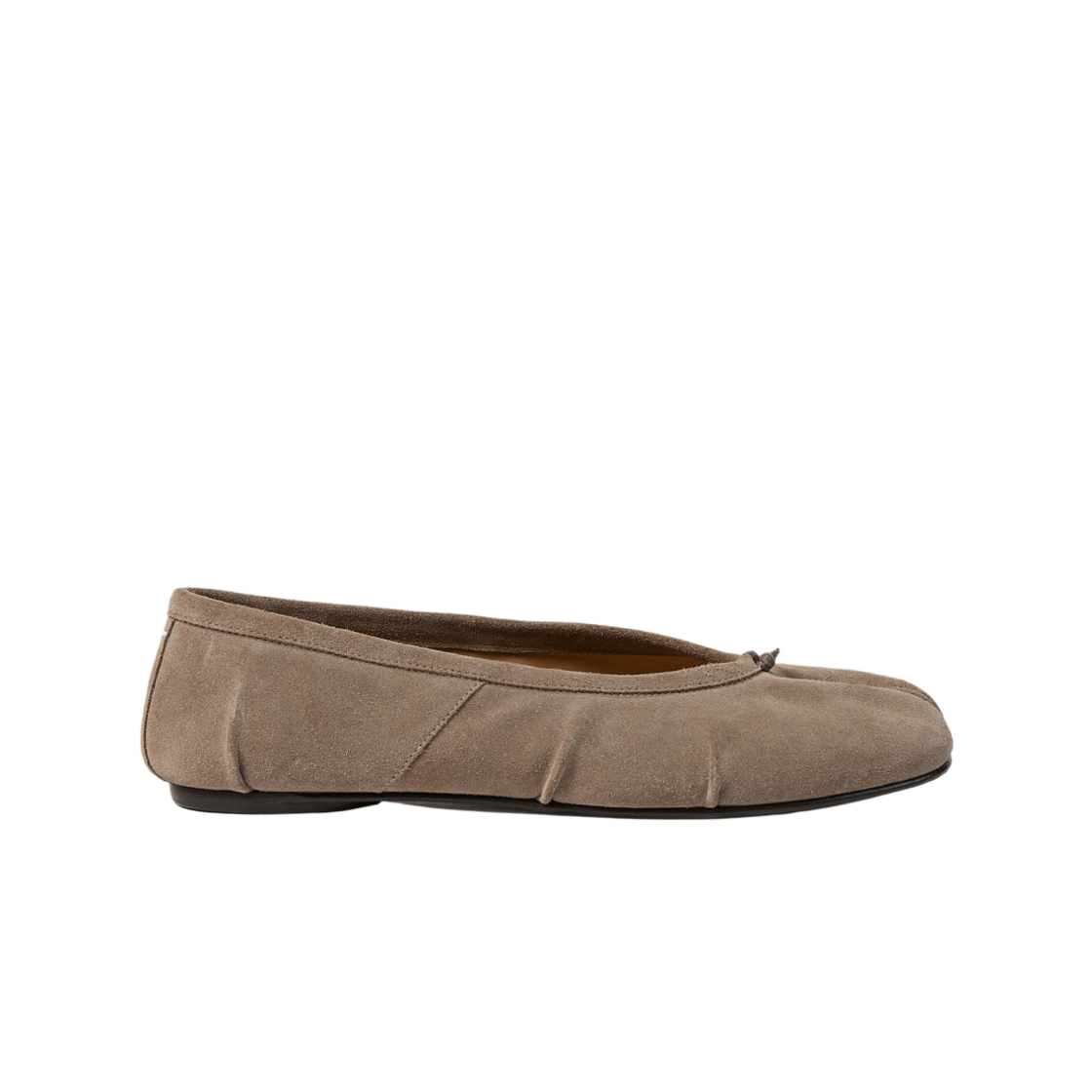 S58WZ0127P7854T2146 (W) Maison Margiela Tabi Ballerina Suede Taupe
