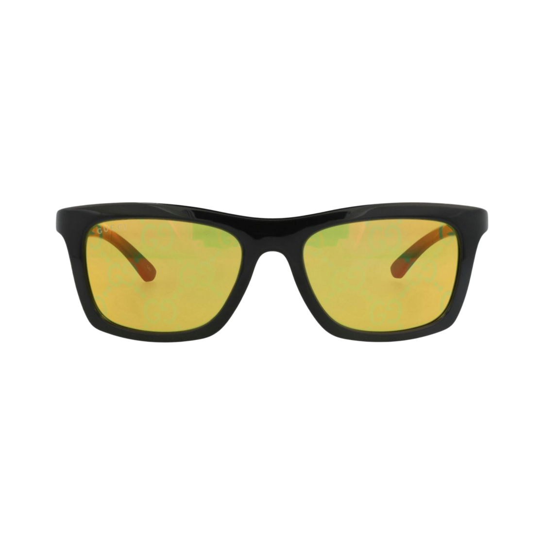 GG1735S-005 Gucci Square Frame Injection Sunglasses Black Yellow