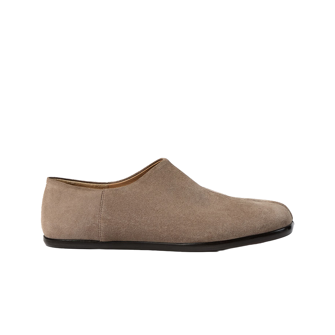 S57WR0051P7854T2146 Maison Margiela Tabi Babouche Suede Taupe