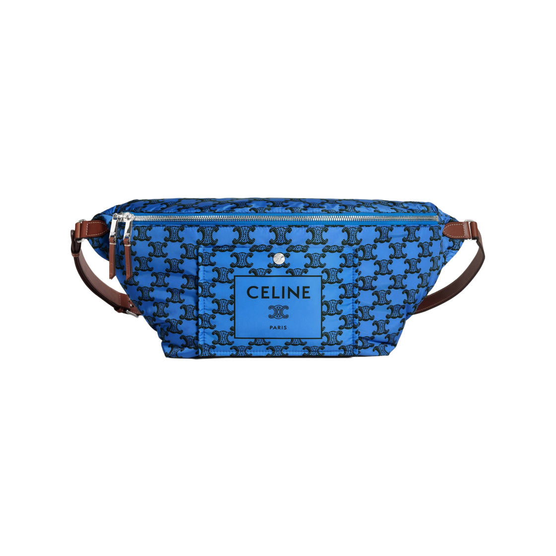 L10844Y65-GLM6 Celine Slingbag Padded in Nylon and Calfskin Ultra Blue Black