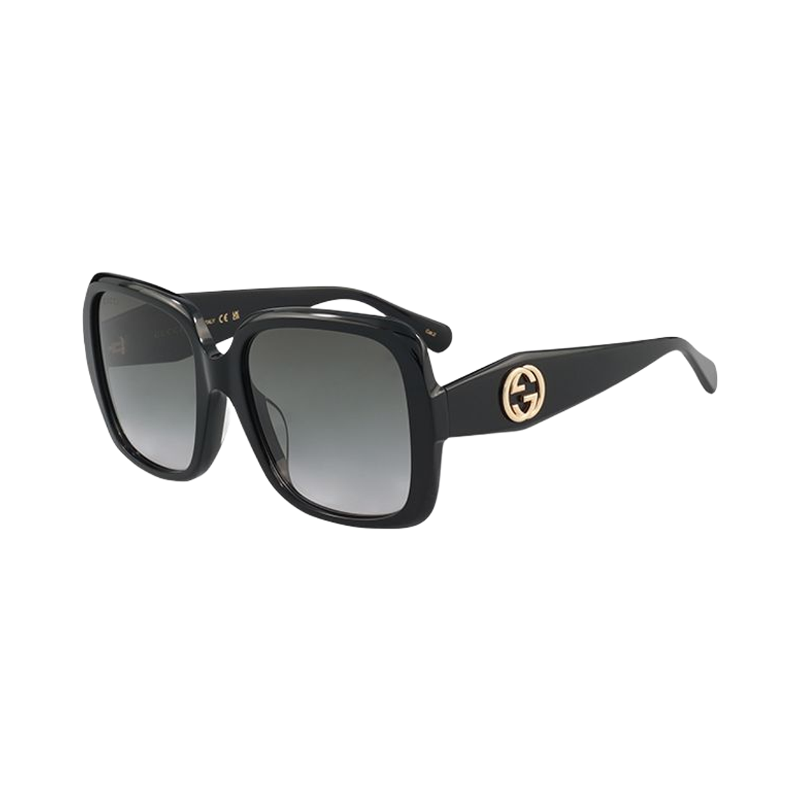 GG1629SA-003 (W) Gucci Square Sunglasses Black