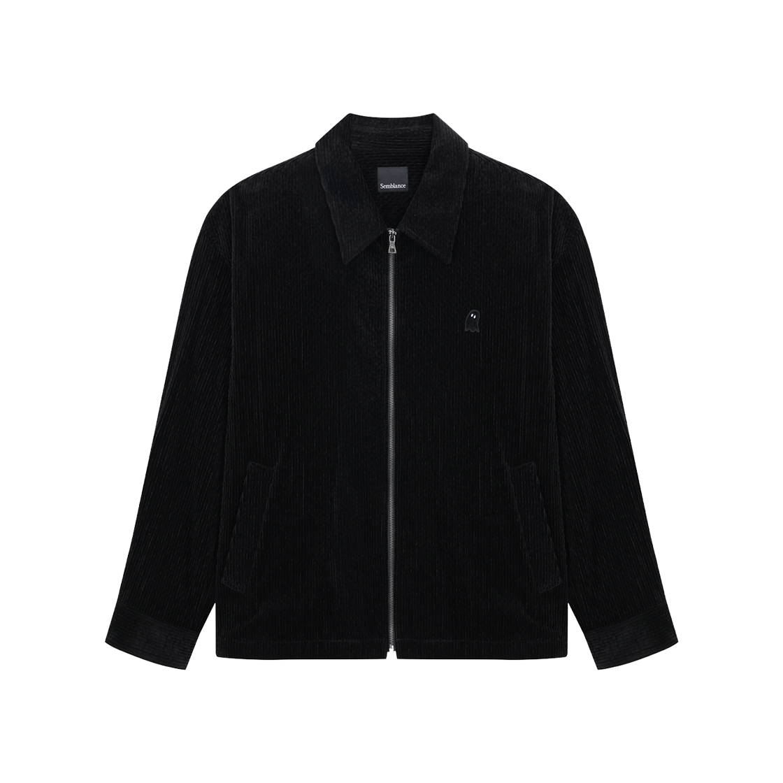지오송지오 셈블런스 코듀로이 집업 셔츠 블랙 ZI5SH808BK(ZIOSONGZIO SEMBLANCE Corduroy Zip Up Shirt Black) - 1
