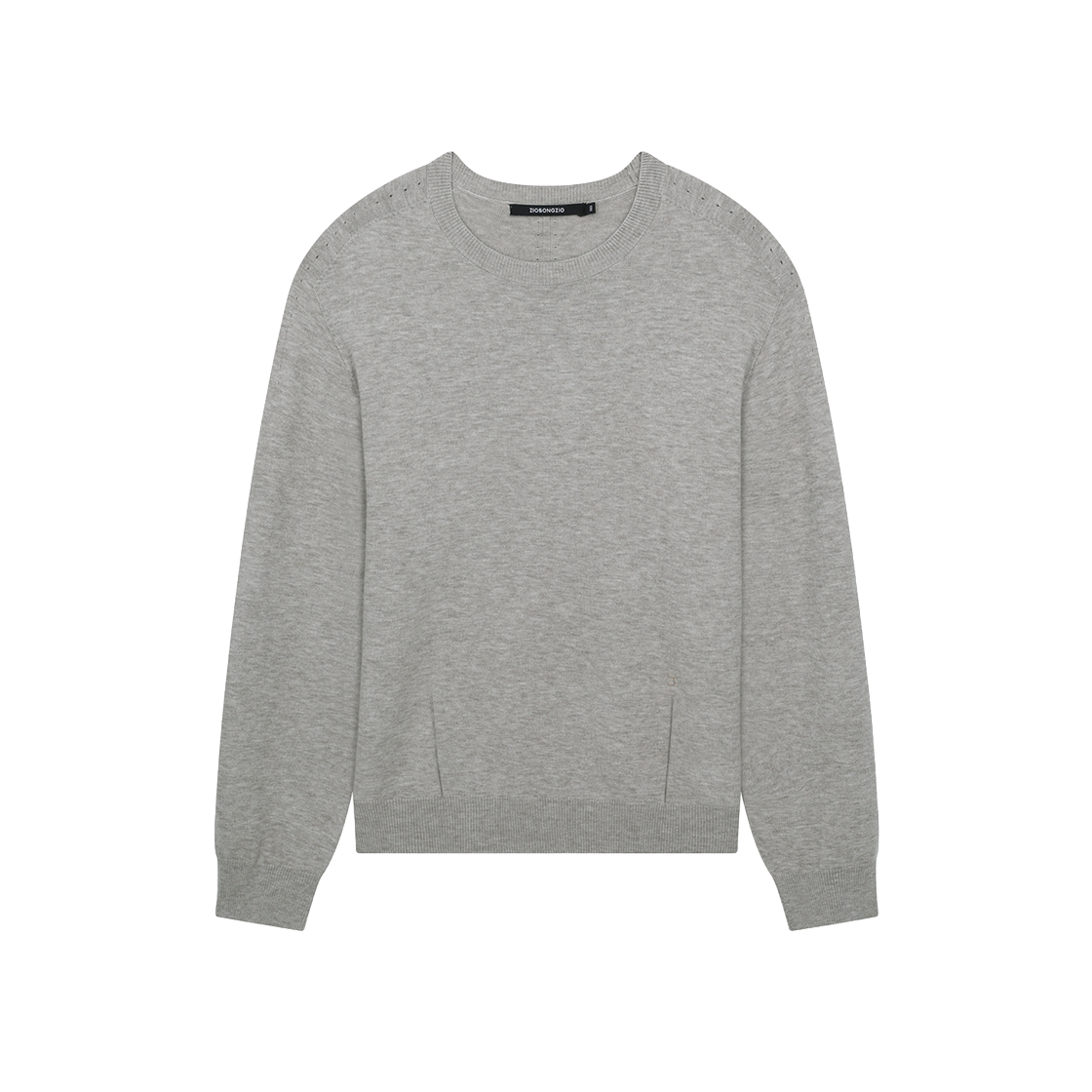 ZI6KT688ME ZIOSONGZIO Timeless Wholegarment Crewneck Knit Melange Beige