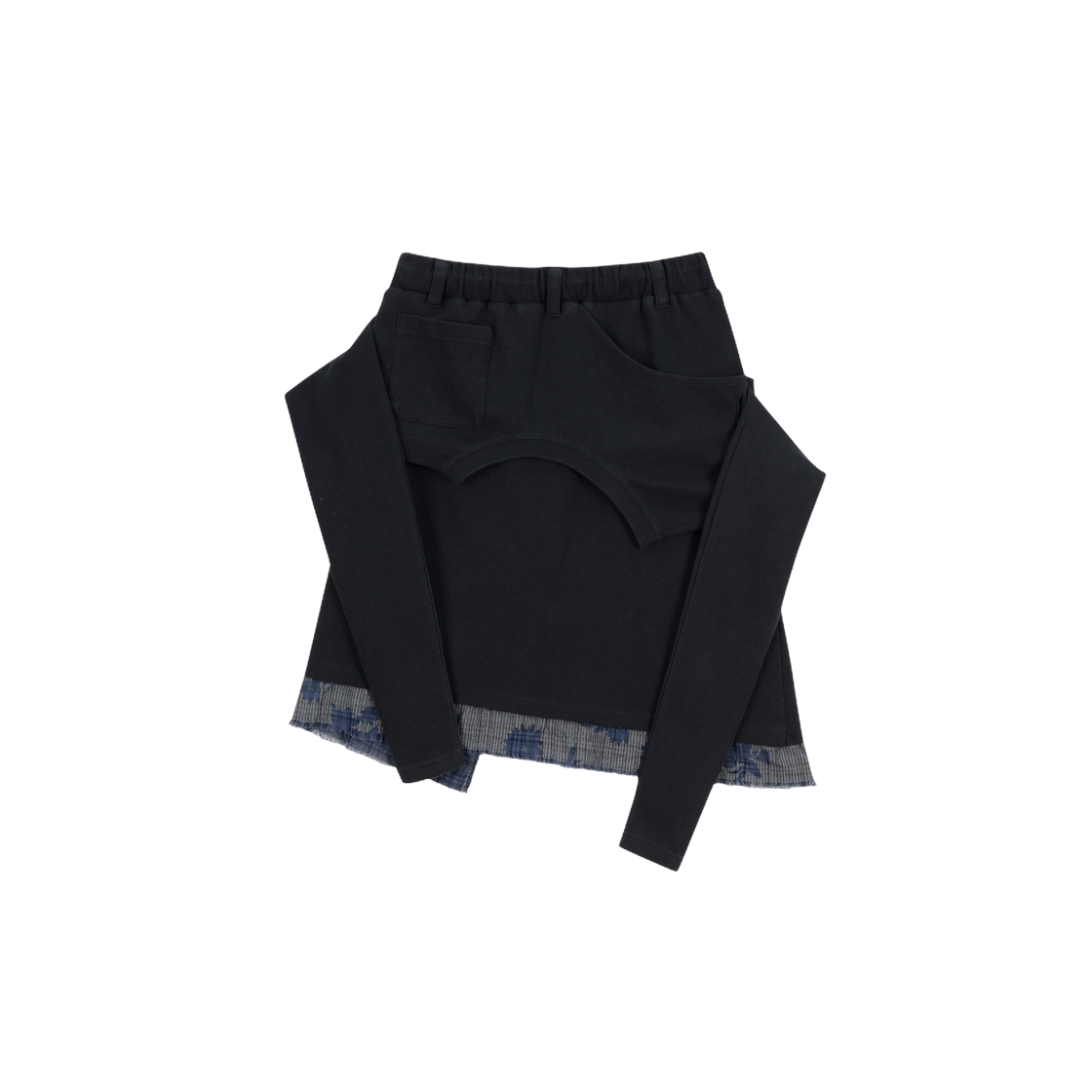 베이컨트 아카이브 로이 티셔츠 레이어드 스커트 블랙(Vacant Archive Roy T-Shirt Layered Skirt Black) - 2