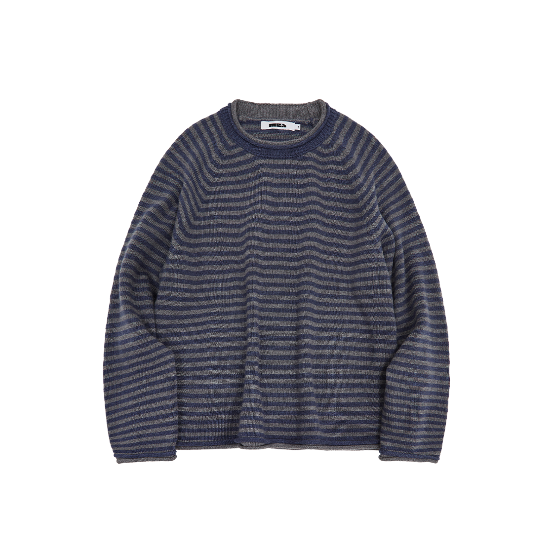 MEA03B6T11-DB Mea Neck Layered Wool Knit Dutch Blue