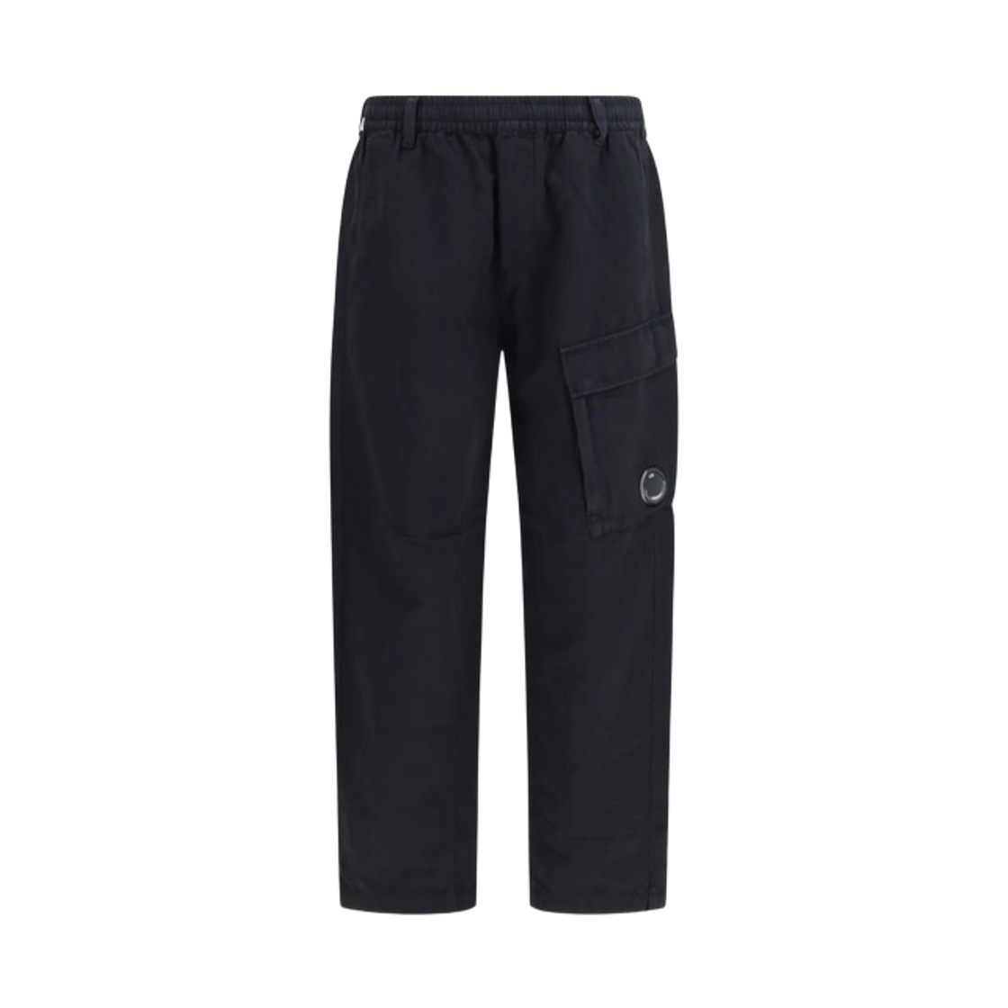 20CMPA249A110626G999 C.P. Company Cotton Linen Elasticated Lens Cargo Pants Black - 26SS