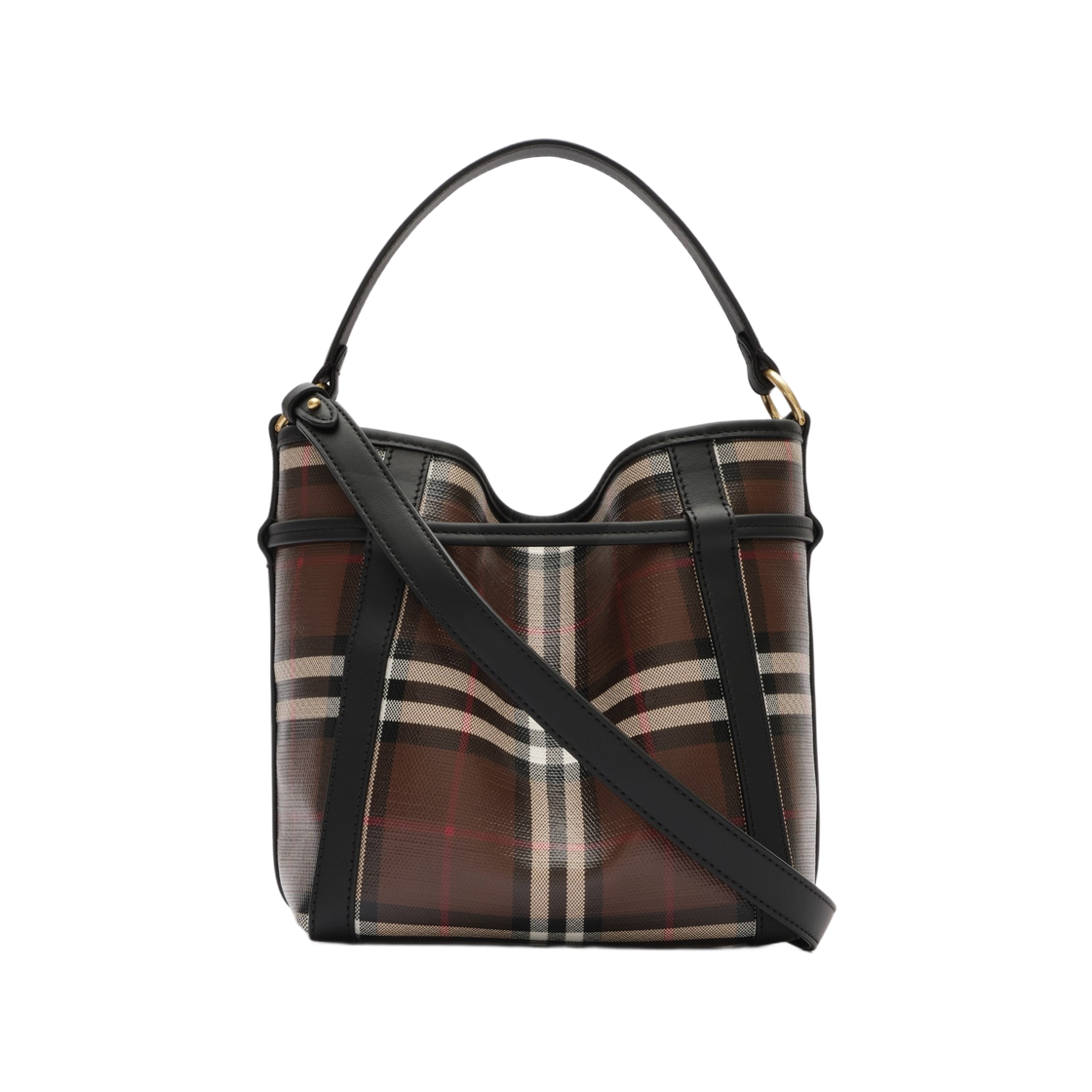 버버리 미니 체크 버킷백 초콜릿 브라운(Burberry Mini Check Bucket Bag Chocolate Brown) - 2