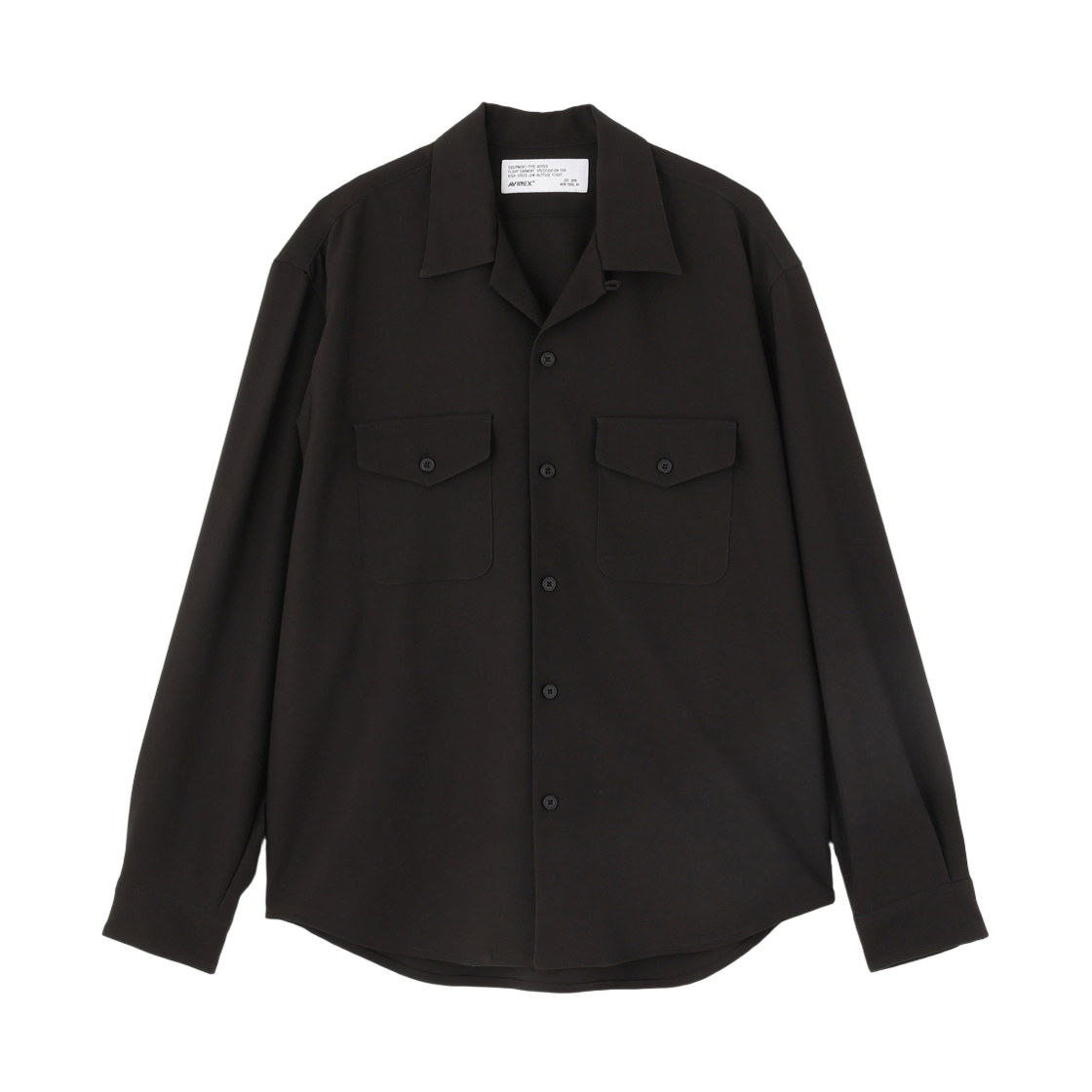 [예약배송] 아비렉스 어반 튠드 오피서 셔츠 블랙([예약배송] Avirex Urban-Tuned Officer Shirt Black)