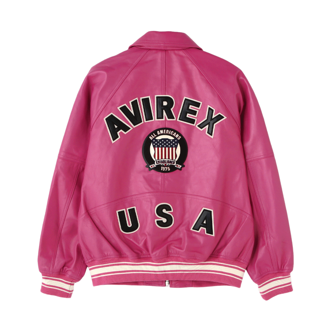 7834950016-API [예약배송] Avirex Light Signature Varsity Leather Pink