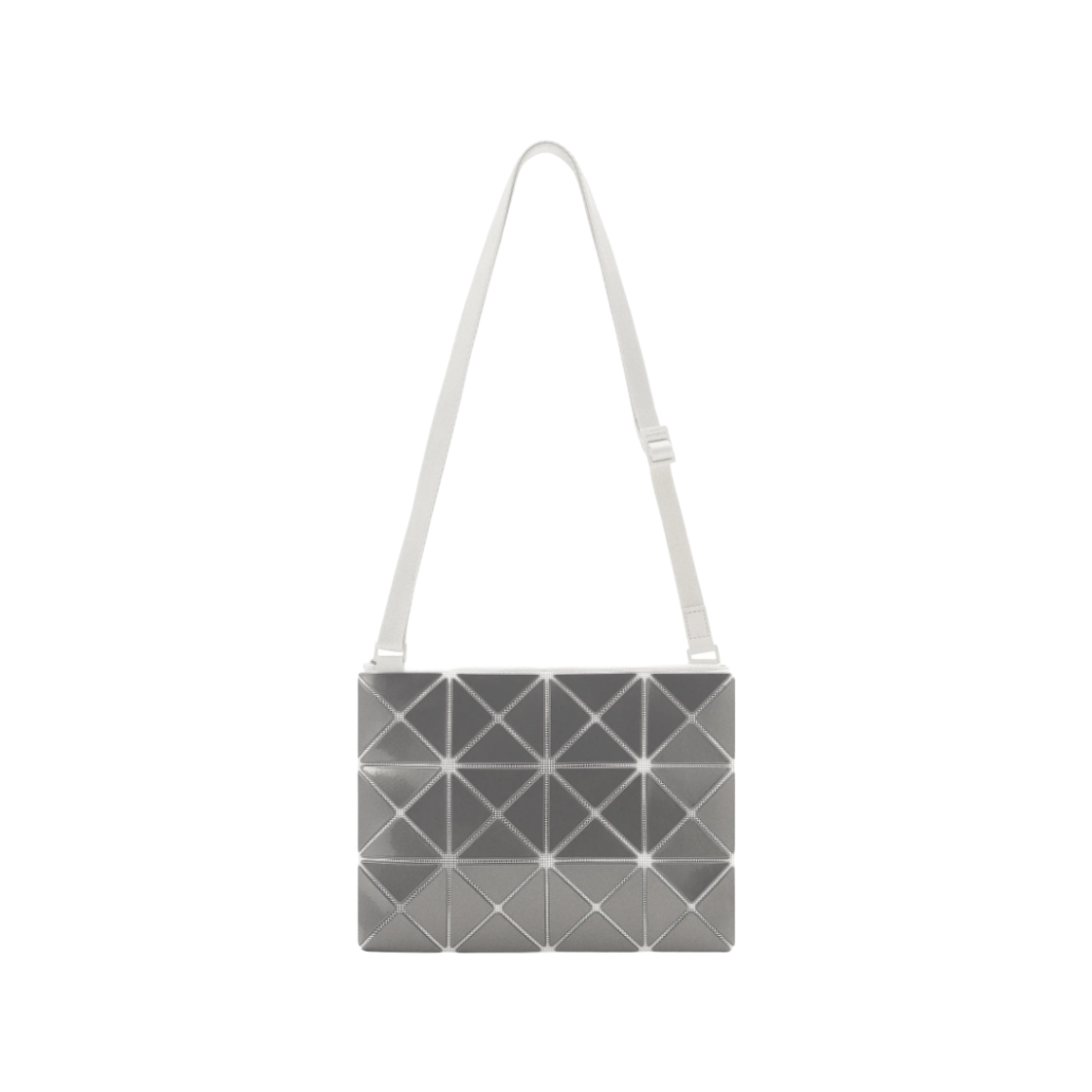 BB66-AG626-09 Bao Bao Issey Miyake Lucent Metallic Shoulder Bag Stone Grey