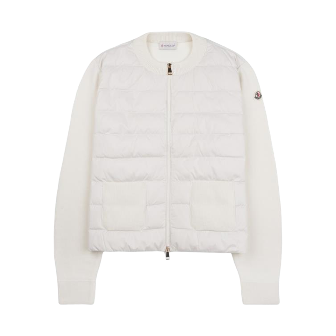 9B00040 M1131 030 [20% 쿠폰] Moncler Wool Padded Zip Up Cardigan White