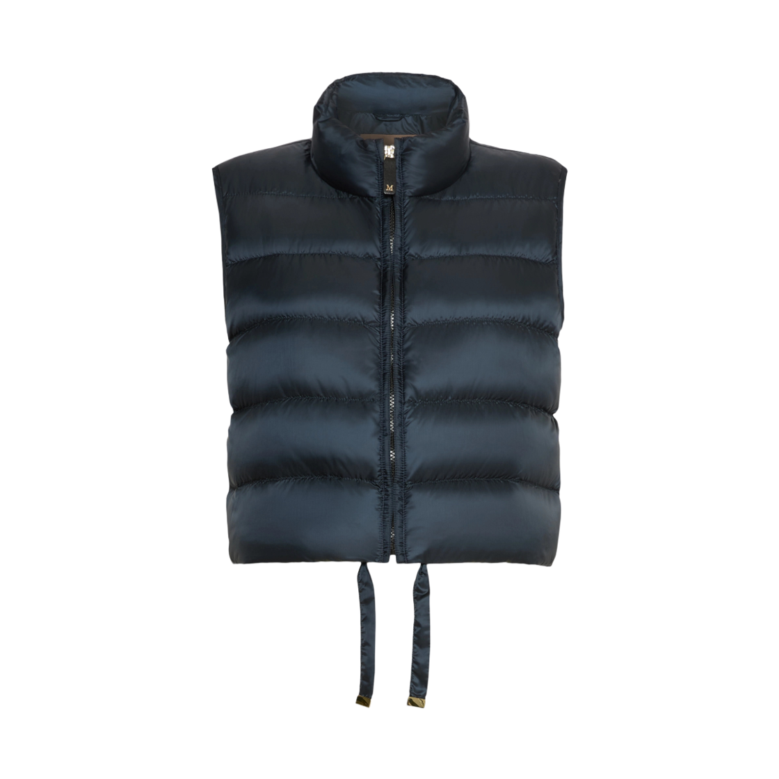 (W) 막스마라 큐브 파빌라 발수 패딩 크롭 질레 미드나잇 블루((W) Max Mara The Cube Favilla Water-Repellent Padded Cropped Gilet Midnight Blue)