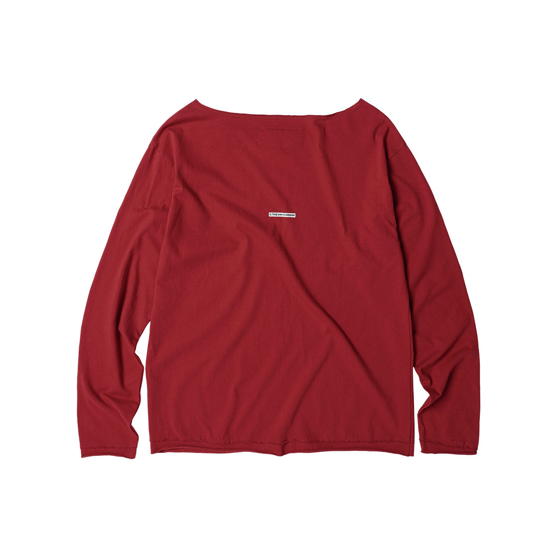 더바이닐하우스 루즈 핏 언밸런스 롱슬리브 티셔츠 레드(Thevinylhouse Loose Fit Unbalance LS Tee Red) - 2