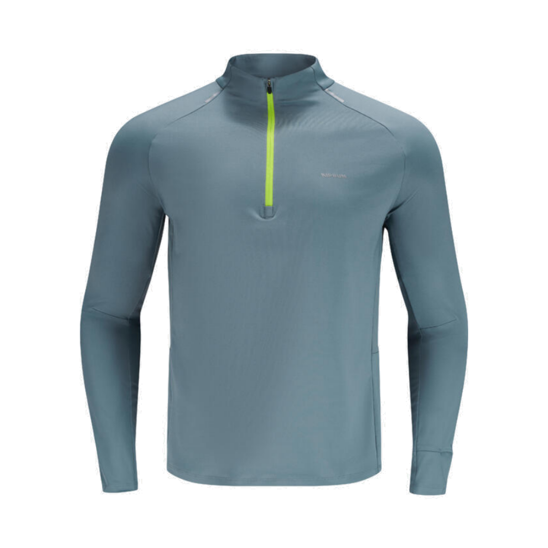 데카트론 남성 하프집 러닝 긴팔 티 런 드라이 500 리버 그레이(Decathlon Men's Half-Zip Long-Sleeved Running T-Shirt Run Dry 500 River Grey)