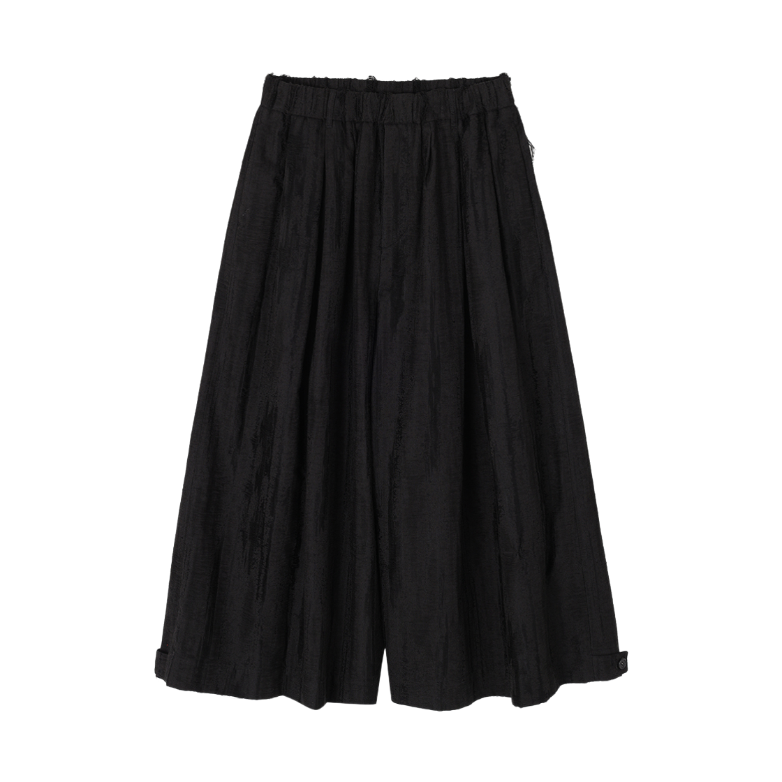 SI5PT507BK SONGZIO HOMME Multi Tuck Cropped Wide Pants Black