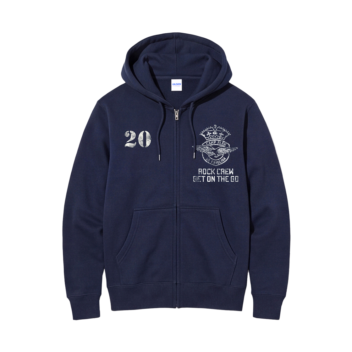 88600 Gildan x Vintage Collection ROCK CREW Full Zip Hooded Navy