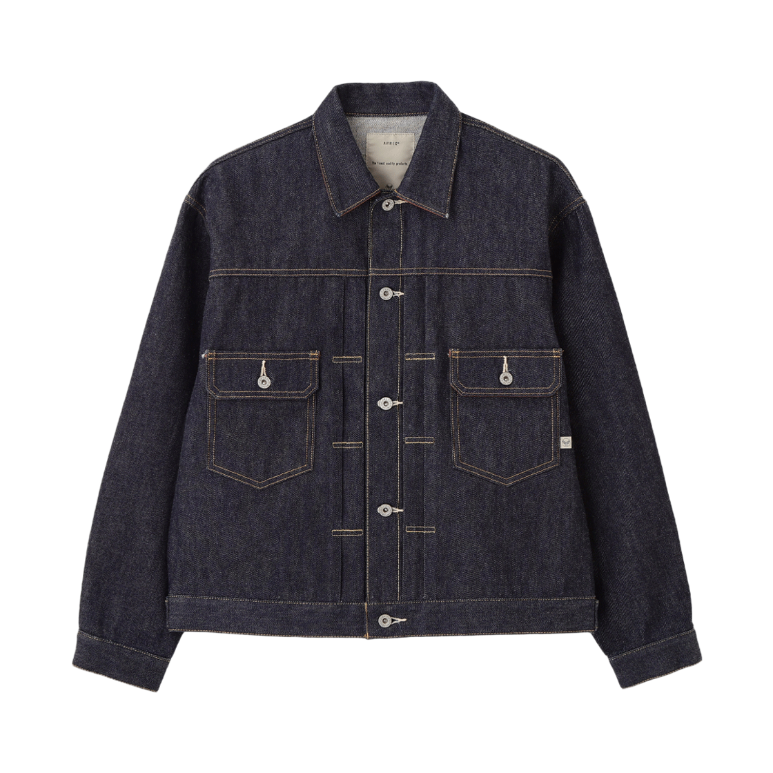 7836952013-ABR [예약배송] Avirex Heritage Denim Type-2 Jacket "Leather" Brown