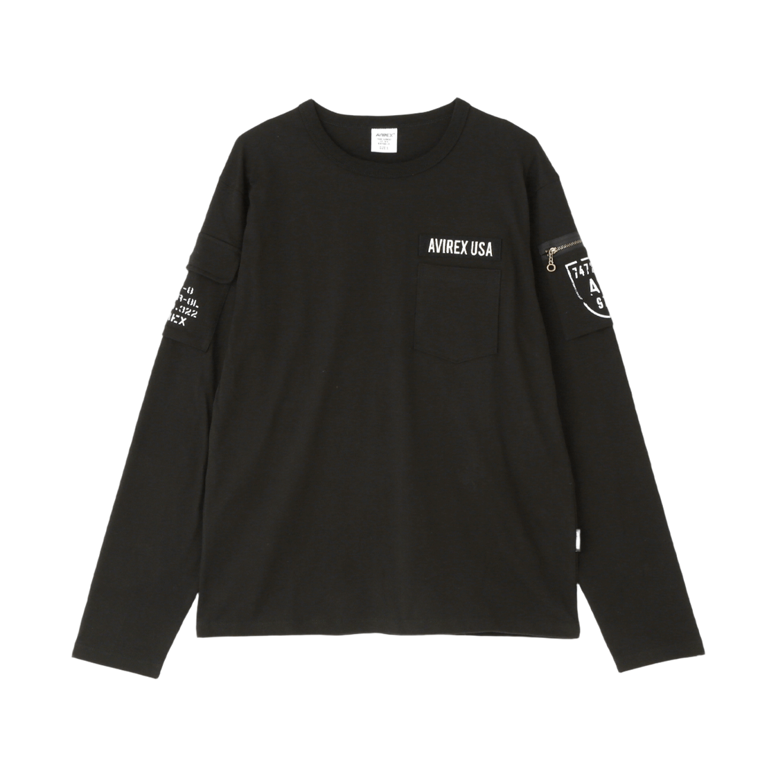 아비렉스 퍼티그 롱 슬리브 티 블랙(Avirex Fatigue Long Sleeve Tee Black)