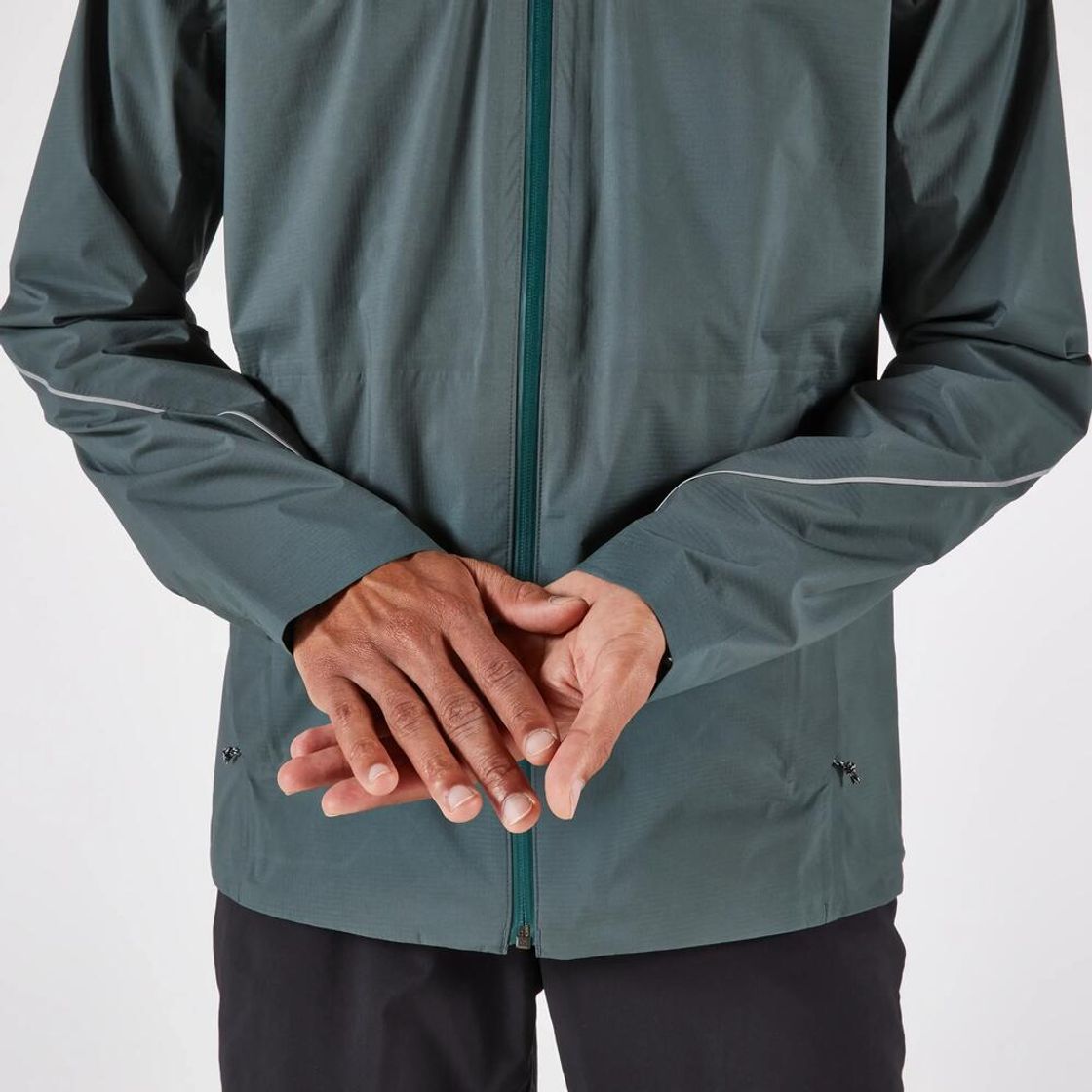 데카트론 남성 트레일러닝 방수 자켓 런 500 스모크 그린(Decathlon Men's Trail Running Waterproof Jacket Run 500 Smoke Green) - 6