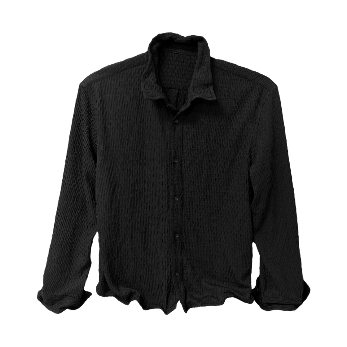 논노드 와이어 셔츠 블랙 자카드(Nonnod Wire Shirts Black Jacquard)