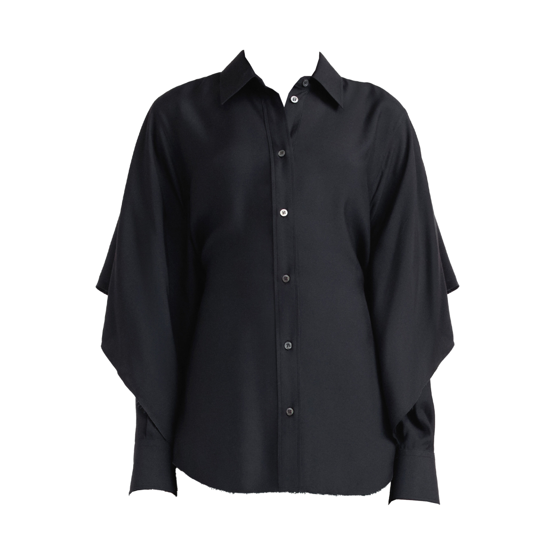 S29DL0220M36209900 (W) Maison Margiela Cape-Sleeve Shirt Black