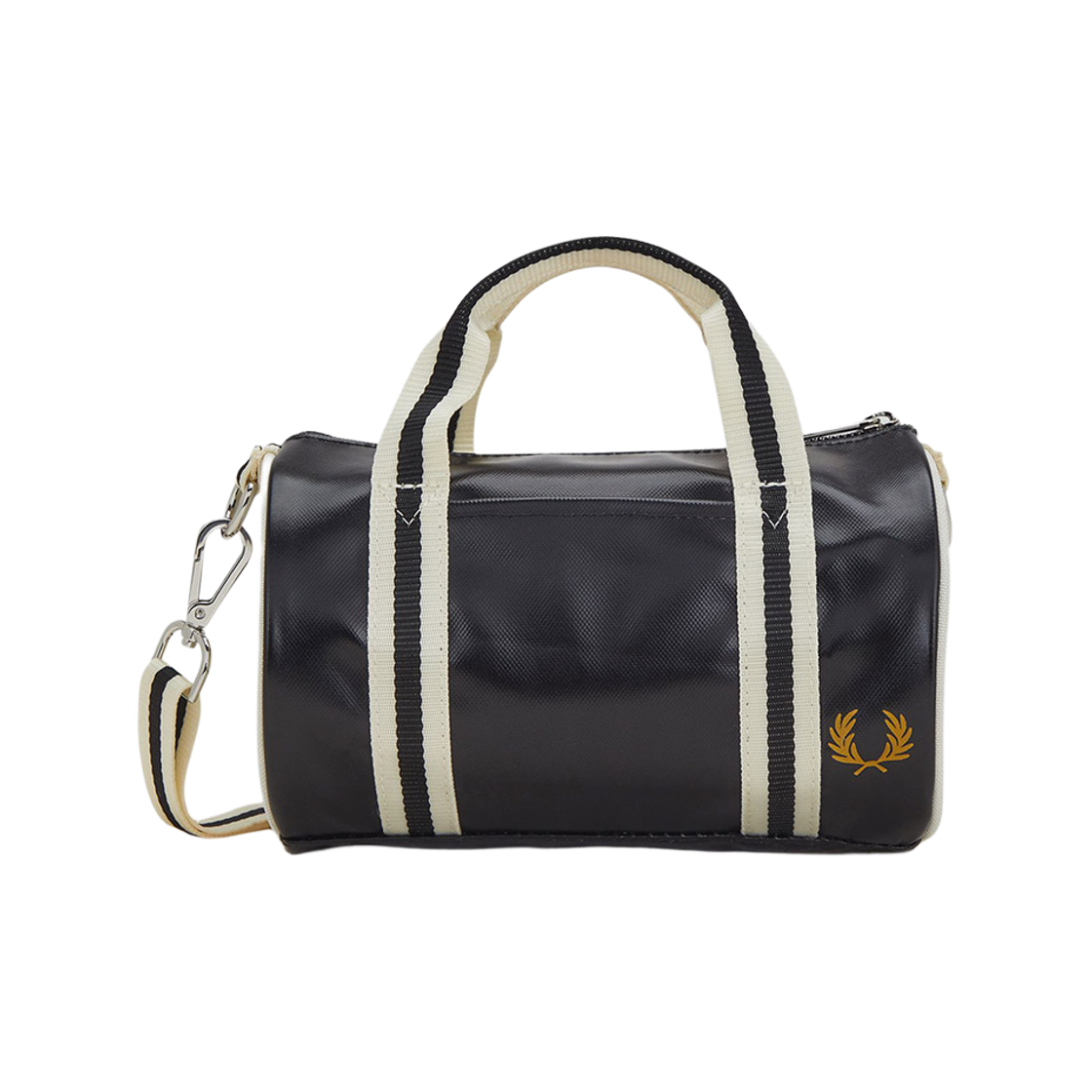 CFPU2G99256-D57 Fred Perry Classic Mini Barrel Bag Black / Ecru
