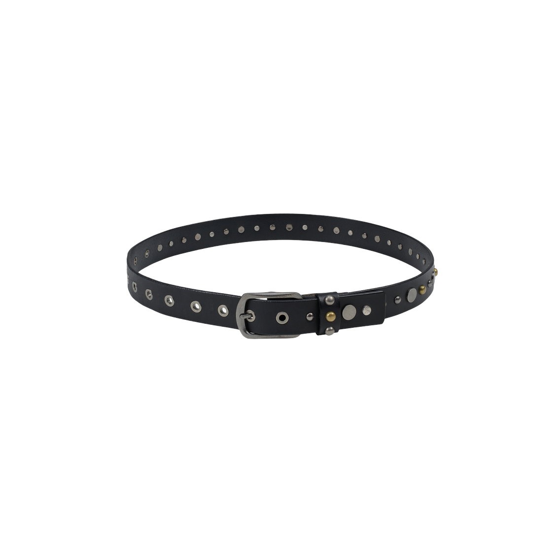 베이컨트 아카이브 데오 스터드 믹스 벨트 블랙(Vacant Archive Deo Stud Mixed Belt Black) - 1