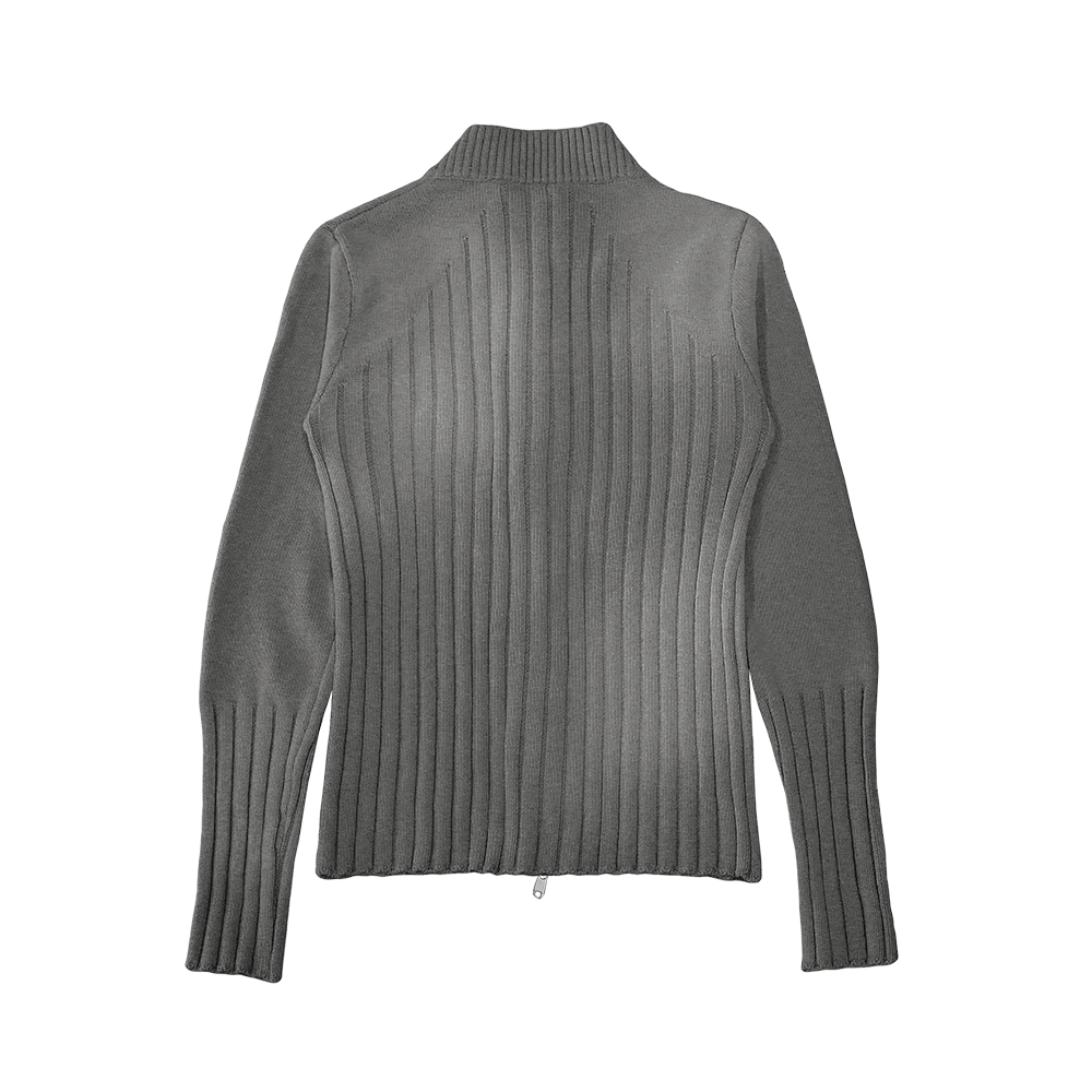 메인부스 스펙터 워시드 집업 스웨터 차콜(MAINBOOTH Specter Washed Zip-Up Sweater Charcoal) - 2
