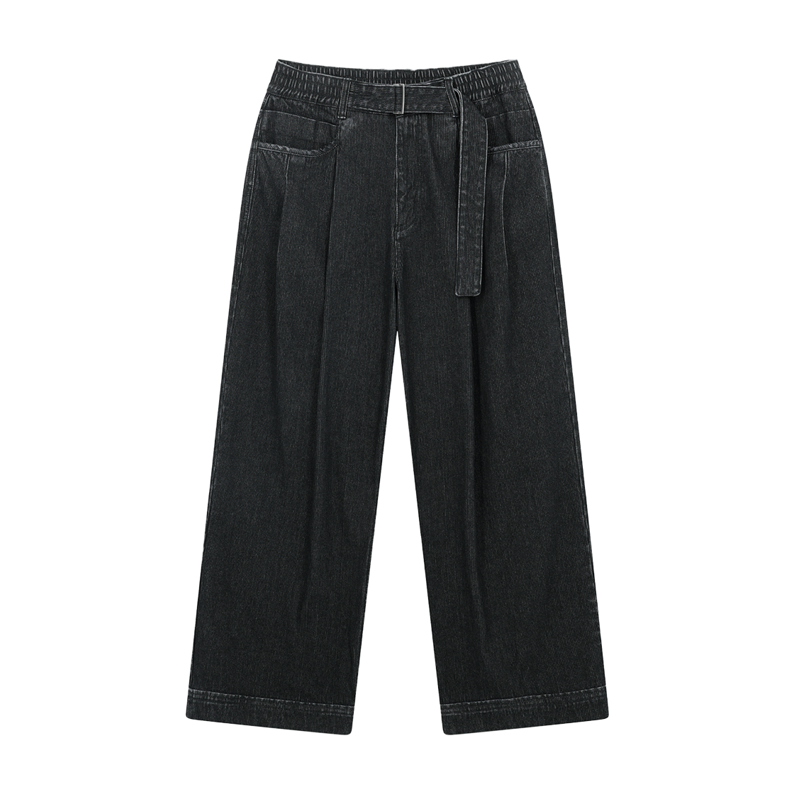 ZI5PT556BK ZIOSONGZIO Cabra Belted Denim Pants Black